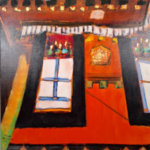 Acryl schilderij, Maya Wildevuur, Tibet, 2001